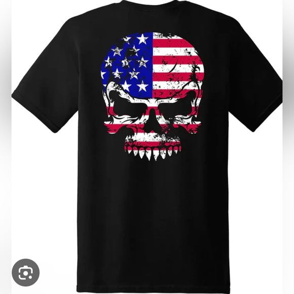 Diesel life AMERICAN FLAG SKULL T-SHIRT size xl - Picture 1 of 9